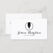 CALLIGRAPHY PEN NIB LOGO I for Calligraphers Business Card (Front/Back)