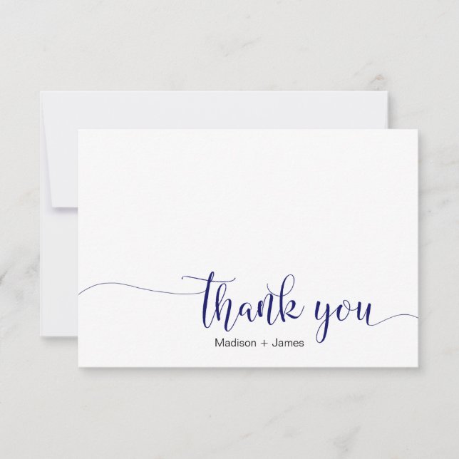 Calligraphy Personalised Thank You Notecard set (Front)