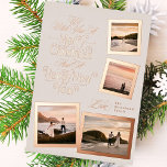 calligraphy photo collage new year merry christmas<br><div class="desc">Real Foil Christmas Holiday Cards - Fully Editable and Customisable
*Please contact me for any design questions</div>