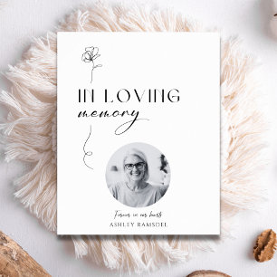 Calligraphy Photo In Loving Memory Wedding Sign