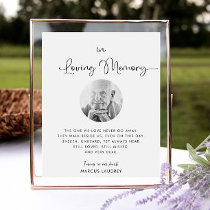 Calligraphy Photo In Loving Memory Wedding Sign