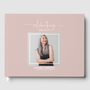 Calligraphy Photo Memorial Remembrance Guest Book