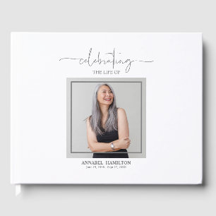 Calligraphy Photo Memorial Remembrance Guest Book