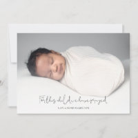 Calligraphy Photo New Baby Religious Thank You