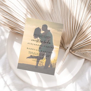 Calligraphy Photo Nuestra Boda Wedding Invitation
