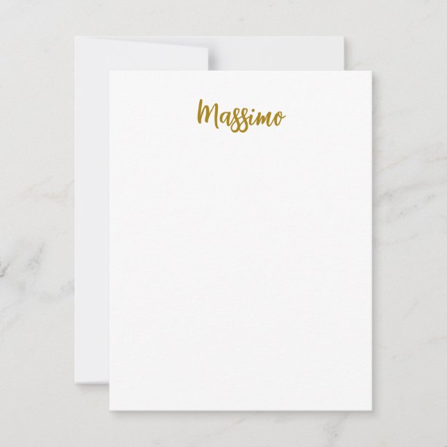 Calligraphy Professional Elegant Gold Colour Card (Front)