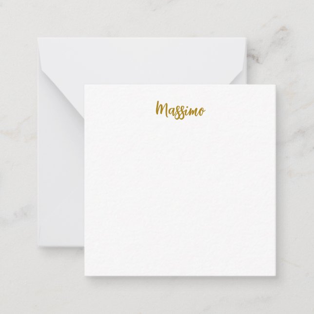 Calligraphy Professional Elegant Gold Colour Card (Front)