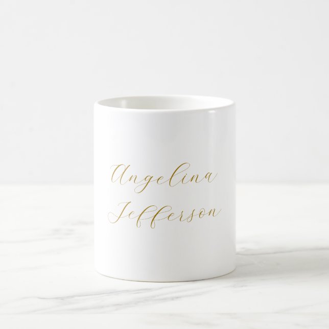 Calligraphy Professional Elegant Gold Colour Coffee Mug (Center)