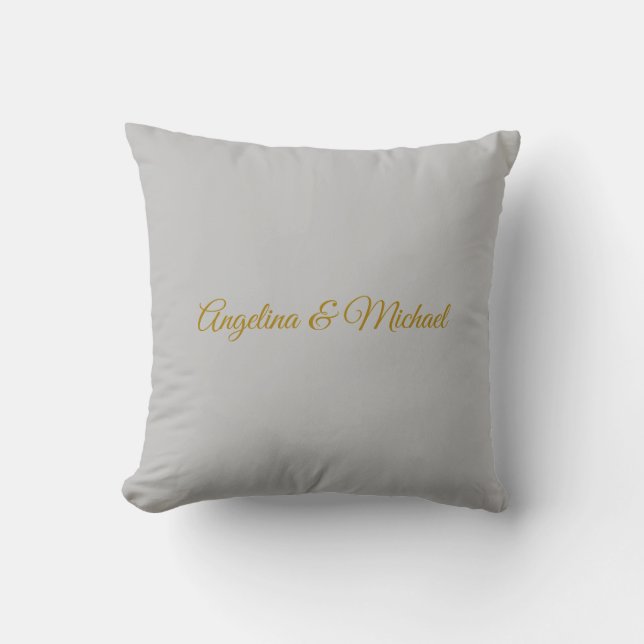Calligraphy Professional Elegant Gold Colour Cushion (Front)