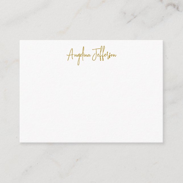 Calligraphy Professional Elegant Gold Colour Enclosure Card (Front)