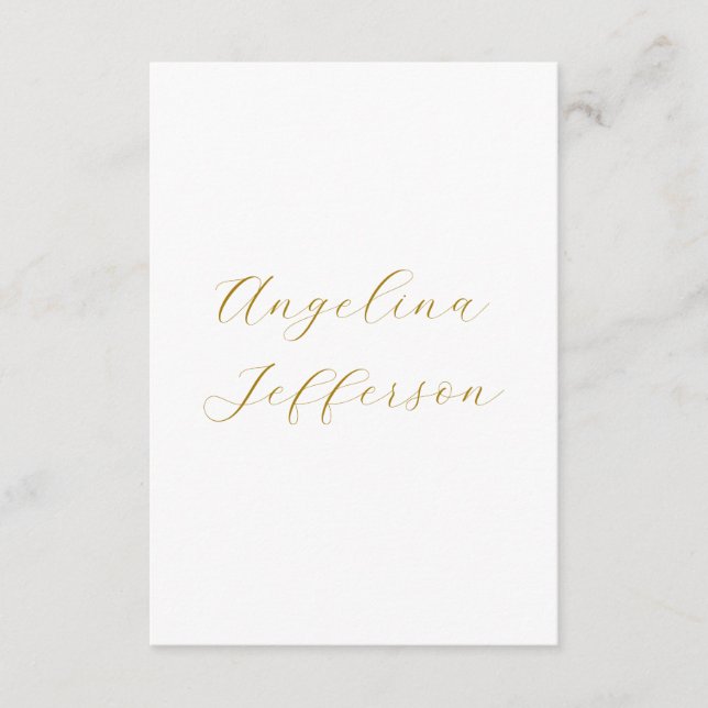 Calligraphy Professional Elegant Gold Colour Enclosure Card (Front)