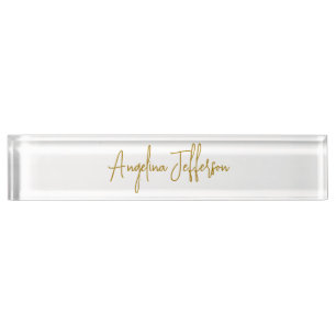 Calligraphy Professional Elegant Gold Colour Nameplate
