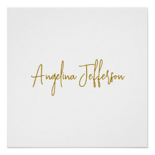 Calligraphy Professional Elegant Gold Colour Poster