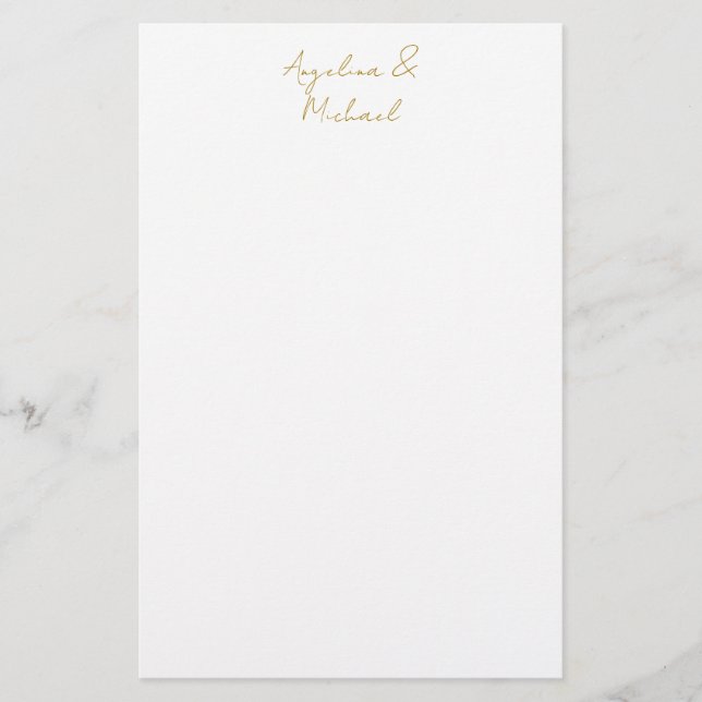 Calligraphy Professional Elegant Gold Colour Stationery (Front)
