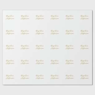 Calligraphy Professional Elegant Gold Colour Wrapping Paper