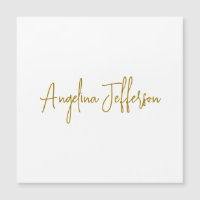 Calligraphy Professional Gold Colour Magnetic Card