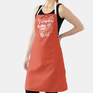 Calligraphy Pumpkin Spice and Everything Nice Apron