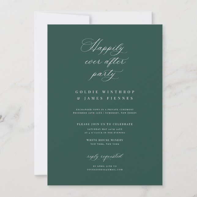 Calligraphy Reception Party Celebration Invitation (Front)