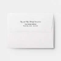 Calligraphy Return Address on Back Envelopes