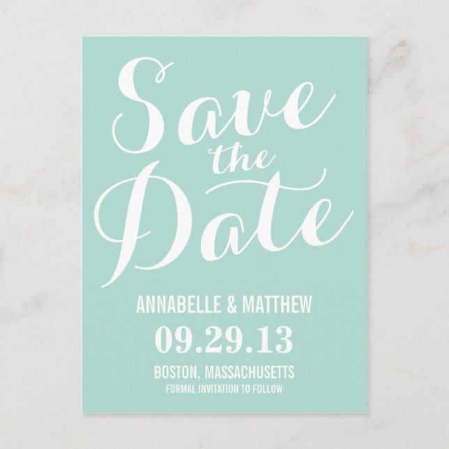 Calligraphy Save the Date Postcard (Front)