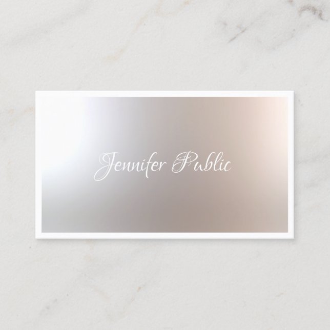 Calligraphy Script Beauty Salon Template Elegant Business Card (Front)