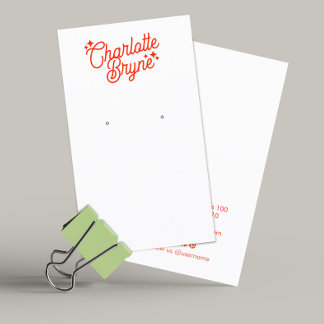 Calligraphy Script Earring  Business  Card