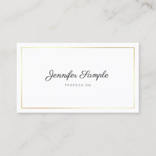 Calligraphy Script Elegant Plain Modern Design Business Card