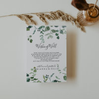 Calligraphy Script Foliage Wedding Wishing Well