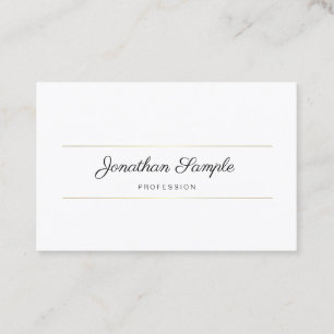 Calligraphy Script Gold Chic Design Luxe Template Business Card