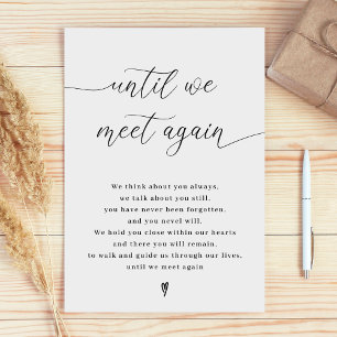 Calligraphy Script In Loving Memory Wedding Sign