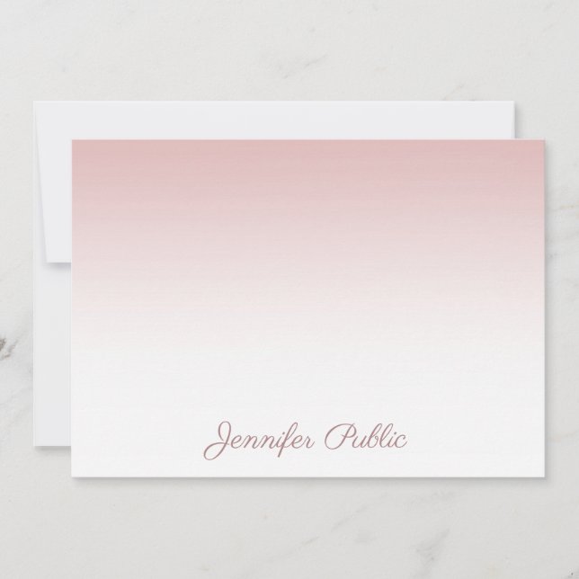 Calligraphy Script Name Elegant Rose Gold Template (Front)
