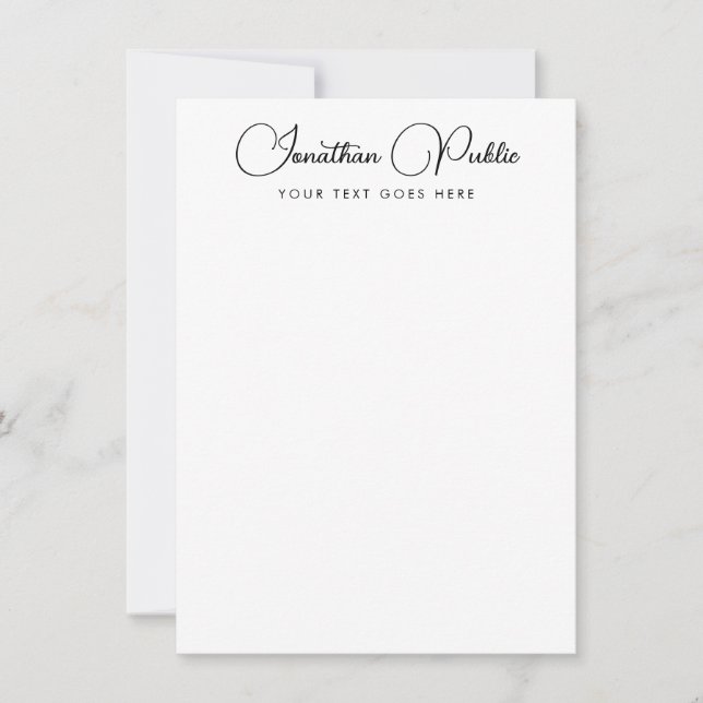 Calligraphy Script Name Modern Template Vertical (Front)