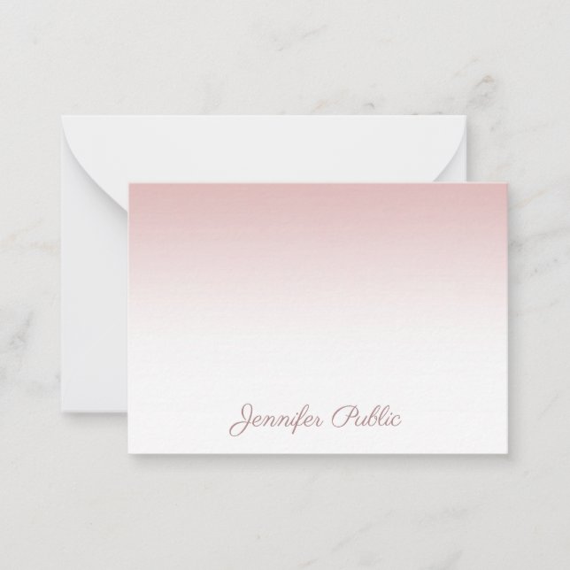 Calligraphy Script Name Rose Gold Template (Front)