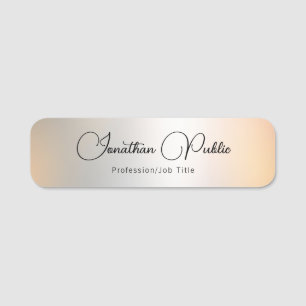 Calligraphy Script Name Silver Look Template Tag