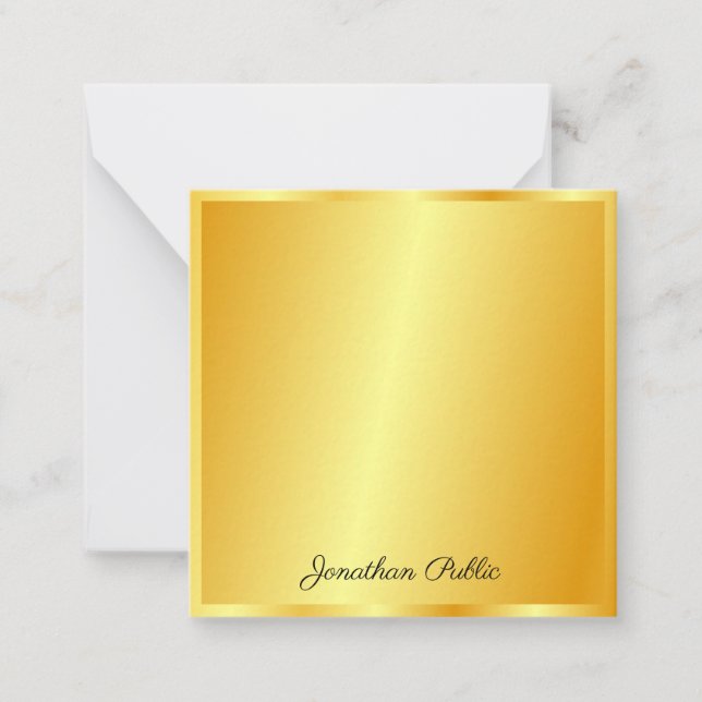Calligraphy Script Name Template Trendy Gold Look (Front)