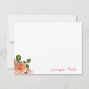 Calligraphy Script Name Watercolor Roses Template