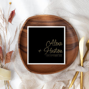 Calligraphy Script Personalised Wedding Rehearsal Napkin