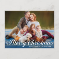 Calligraphy Script Photo Merry Christmas Star