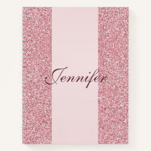 Calligraphy Script Rose Gold Colour Modern Templat Notebook