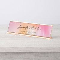 Calligraphy Script Rose Gold Modern Abstract Art