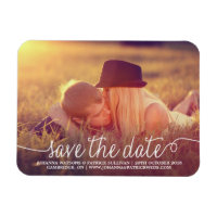 Calligraphy Script Save the Date Magnet