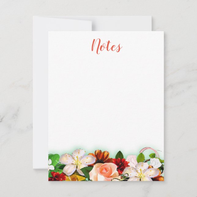 Calligraphy Script Template Watercolor Floral (Front)