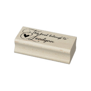 Calligraphy Script This book belongs to Bookplate Rubber Stamp