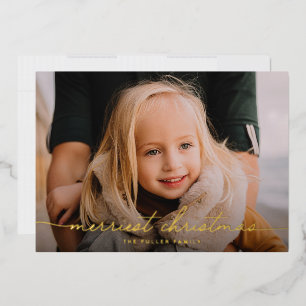 Calligraphy Script Three Photo Merry Christmas 