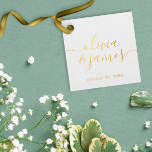 Calligraphy Script Wedding Foil Favour Tags