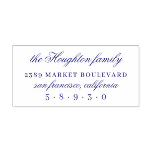 Calligraphy & Serif Typography Return Address Self-inking Stamp