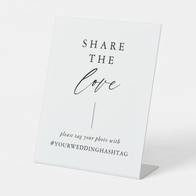 Calligraphy Share The Love Social Media Sign (Front)