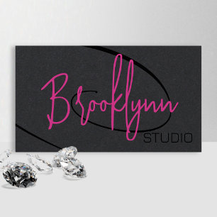 Calligraphy Signature Professional Hair Studio Business Card