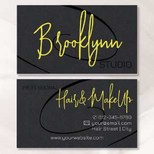 Calligraphy Signature Professional Hair Studio  Business Card