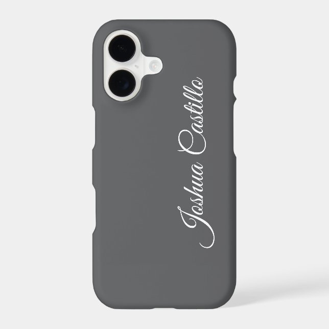 Calligraphy Simple Grey Professional Name (Back)
